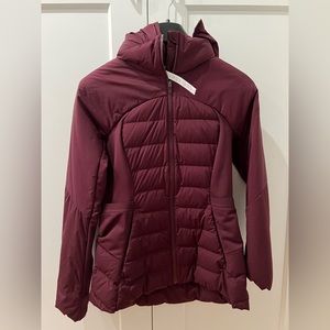 Lululemon Down for it all jacket in Magenta size 6